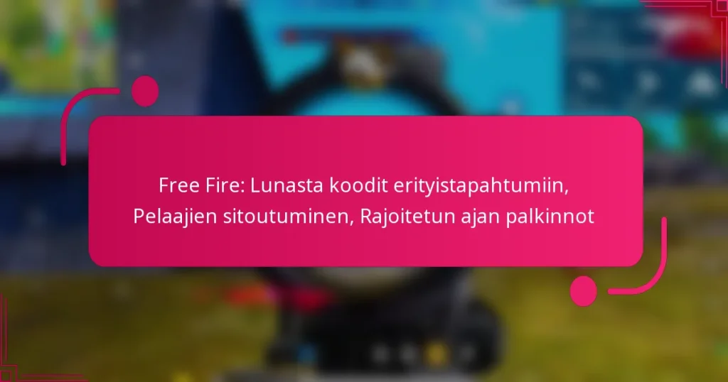 Free Fire: Lunasta koodit erityistapahtumiin, Pelaajien sitoutuminen, Rajoitetun ajan palkinnot