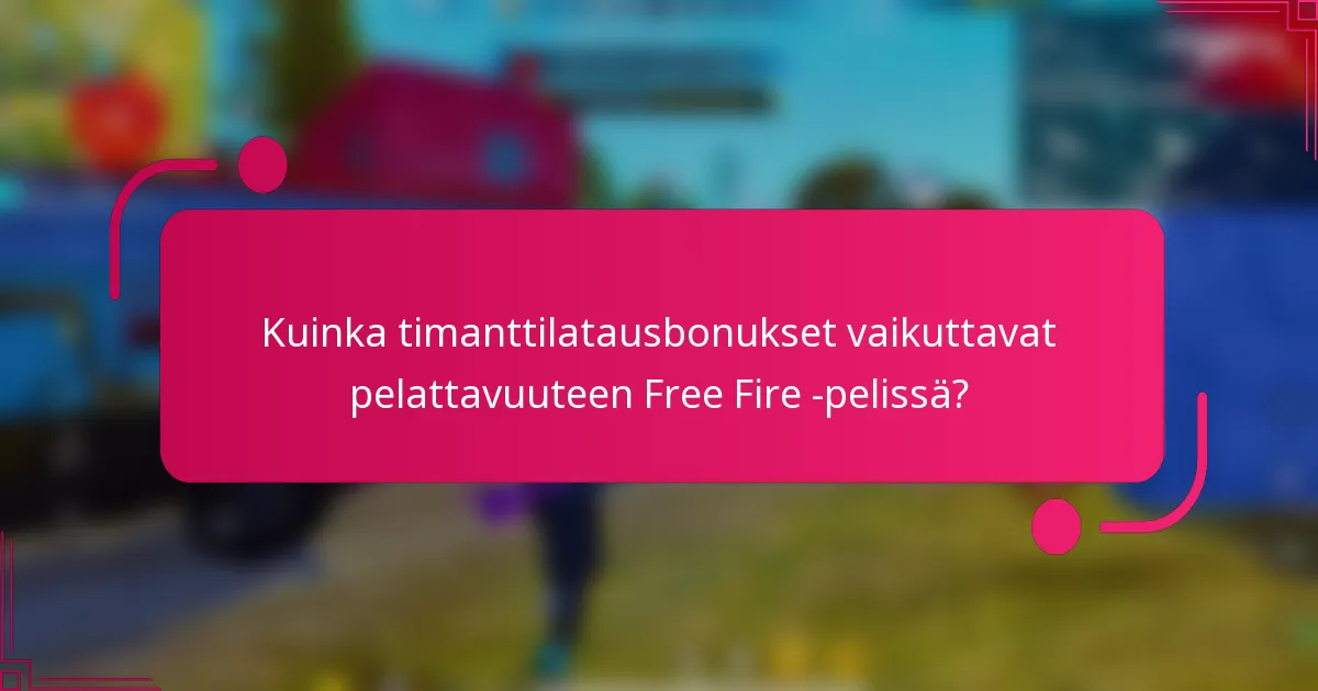 Kuinka timanttilatausbonukset vaikuttavat pelattavuuteen Free Fire -pelissä?